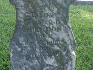 OK, Grove, Olympus Cemetery, Sheldon, G. L. Headstone (Close Up)