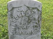 OK, Grove, Olympus Cemetery, Fee, Marcellus Military Headstone (Close Up)