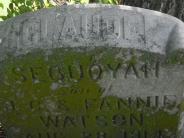 OK, Grove, Olympus Cemetery, Watson, Claude Sequoyah Headstone (Top View)