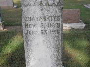 OK, Grove, Olympus Cemetery, Bates, Chas. A. Headstone