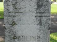 OK, Grove, Olympus Cemetery, Bates, Pauline Headstone (Close Up)