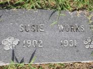 OK, Grove, Olympus Cemetery, Works, Susie Leona (Caudill) Footstone