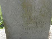 OK, Grove, Olympus Cemetery, Kerns, Mary M. Headstone (Close Up)