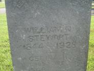 OK, Grove, Olympus Cemetery, Stewart, William N. & Celina K. Headstone (Close Up)