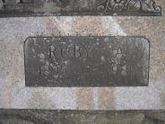 OK, Grove, Olympus Cemetery, Meiner, Ruby A. Headstone (Close Up)