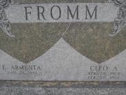 OK, Grove, Olympus Cemetery, Fromm, Cleo A. & E. Armenta Headstone (Close Up)