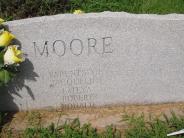 OK, Grove, Olympus Cemetery, Moore, Ernest F. & Mella R. Headstone (Back View)