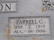 OK, Grove, Olympus Cemetery, Johnson, Farrell C. Headstone (Close Up)
