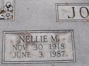 OK, Grove, Olympus Cemetery, Johnson, Nellie M. Headstone (Close Up)