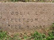 OK, Grove, Olympus Cemetery, Peetoom, Julia L. (2nd Headstone)