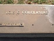 OK, Grove, Olympus Cemetery, Colclasure, Lois G. Headstone (Close Up)