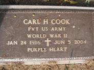 OK, Grove, Olympus Cemetery, Cook, Carl H. Military Headstone
