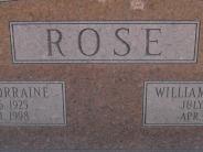 OK, Grove, Olympus Cemetery, Rose, William Leonard & Alice Lorraine Headstone (Close Up)