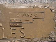 OK, Grove, Olympus Cemetery, Broyles, Alfred C. Headstone (Close Up)