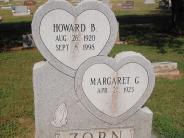 OK, Grove, Olympus Cemetery, Zorn, Howard B. & Margaret G. Headstone (Back View)