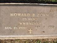 OK, Grove, Olympus Cemetery, Zorn, Howard B. Military Headstone
