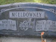 OK, Grove, Olympus Cemetery, McEldowney, Billy Joe Sr. & Nancy I. Headstone (Close Up)