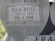 OK, Grove, Olympus Cemetery, Headstone,  Francis, Ella Belle (Markle)  (close up)