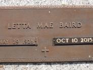 OK, Grove, Olympus Cemetery, Baird, Letta Mae Headstone