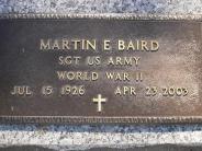 OK, Grove, Olympus Cemetery, Military Headstone, Baird, Martin E.