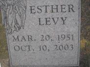 OK, Grove, Olympus Cemetery, Absher, Esther (Levy) Headstone (Close Up)