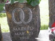 OK, Grove, Olympus Cemetery, Absher, Harold Wayne & Esther (Levy) Headstone (Close Up)