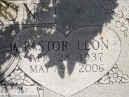 Ok, Grove, Olympus Cemetery, Vernon, Leon Headstone (Close Up)