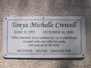 OK, Grove, Olympus Cemetery, Crewell, Tonya Michelle Headstone (Close Up)
