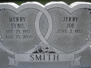 OK, Grove, Olympus Cemetery, Smith, Jerry Joe & Merry Sybil Headstone (Close Up)