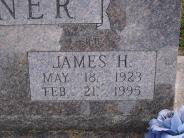 OK, Grove, Olympus Cemetery, Headstone, Garner, James H. (Jim)  (Close Up)