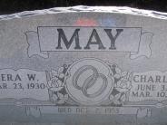 OK, Grove, Olympus Cemetery, Headstone, May, Charles Howard & Vera W. (Close Up)