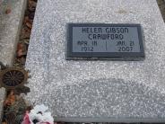 OK, Grove, Olympus Cemetery, Headstone View 2, Crawford, Helen (Gibson)