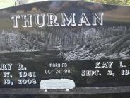 OK, Grove, Olympus Cemetery, Headstone Close Up, Thurman, Cary Ralph & Kay L.