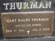 OK, Grove, Olympus Cemetery, Military Headstone, Thurman, Cary Ralph