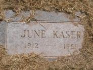 OK, Grove, Olympus Cemetery, Headstone, Kaser, June (Worley)