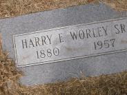 OK, Grove, Olympus Cemetery, Footstone, Worley, Harry E. Sr.