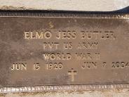 OK, Grove, Olympus Cemetery, Military Headstone, Butler, Elmo Jess
