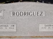 OK, Grove, Olympus Cemetery, Headstone Close Up, Rodriguez, Santiago (Jim) & Sandra