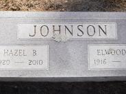 OK, Grove, Olympus Cemetery, Headstone Close Up, Johnson, Elwood B. & Hazel B.