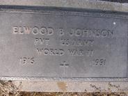 OK, Grove, Olympus Cemetery, Military Headstone, Johnson, Elwood B.