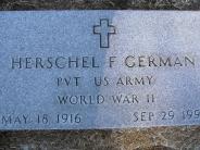 OK, Grove, Olympus Cemetery, Military Headstone, German, Herschel F.