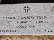OK, Grove, Olympus Cemetery, Military Headstone, Toliver, Maxine (Stanbery)