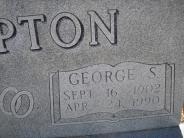 OK, Grove, Olympus Cemetery, Headstone Close Up, Hampton, George S.