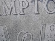 OK, Grove, Olympus Cemetery, Headstone Close Up, Hampton, George S. & Nellie S.