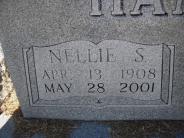 OK, Grove, Olympus Cemetery, Headstone Close Up, Hampton, Nellie S.