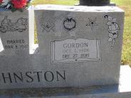 OK, Grove, Olympus Cemetery, Headstone Close Up, Johnston, Gordon