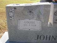 OK, Grove, Olympus Cemetery, Headstone Close Up, Johnston, Louise