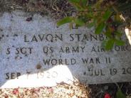 OK, Grove, Olympus Cemetery, Military Headstone, Stanbery, Lavon