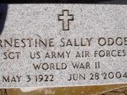OK, Grove, Olympus Cemetery, Military Headstone, Ogden, Ernestine Sally