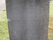 OK, Grove, Olympus Cemetery, Headstone Close Up, Boatman, Norah L.